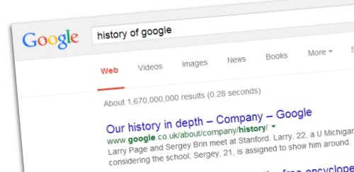 Example of Google Search Results