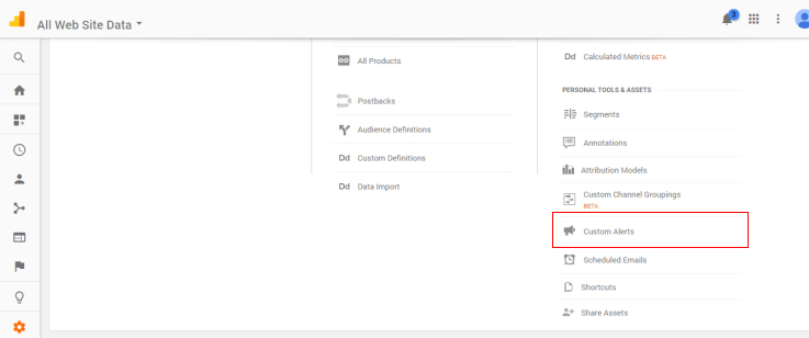 Google Analytics Custom Alerts