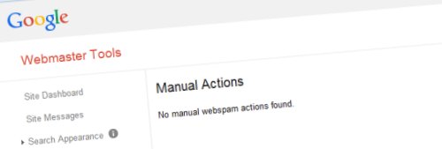 Checking Manual Actions in Google Webmaster Tools