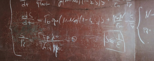 maths formula on a blackboard