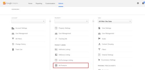 Check if Google Search Console is linked to Google Analytics