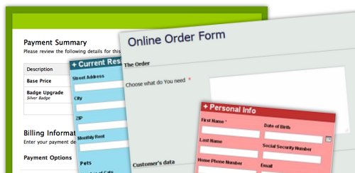 Lots of Website Forms