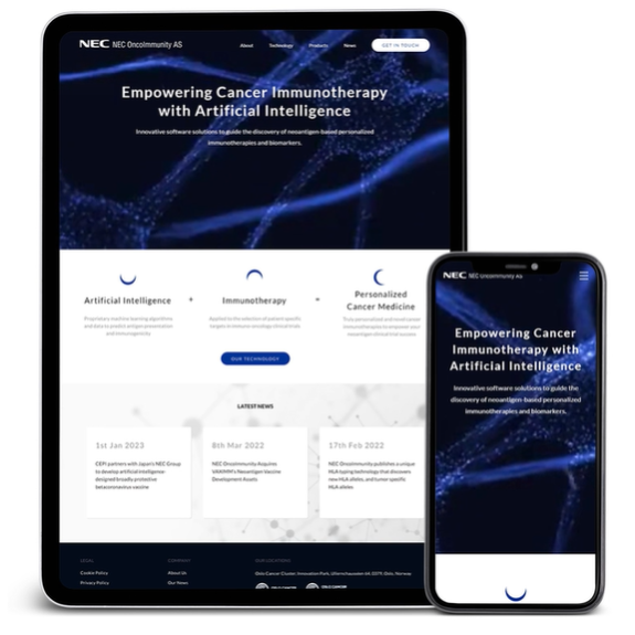Design & Develop New Biotech Website