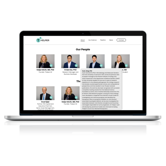 Design & Develop New Biotech Website